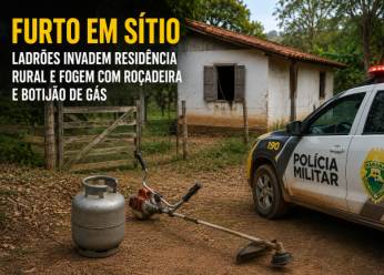 Criminosos atacam sítio vazio e desaparecem com equipamentos em Santa Maria do Oeste