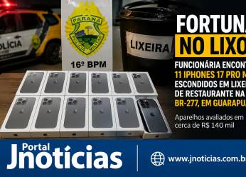Mistério na BR-277: Funcionária encontra fortuna em iPhones escondida em lixeira de restaurante em Guarapuava