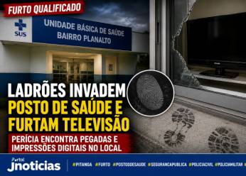 Criminosos invadem unidade de saúde e deixam rastros após furto em Pitanga