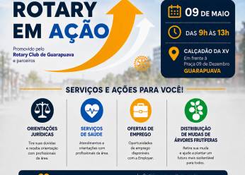 Rotary em Ação leva serviços gratuitos e cidadania para a população de Guarapuava