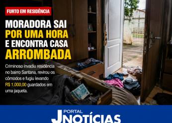 Ladrão aproveita ausência da moradora, arromba casa e leva R$ 1 mil em Guarapuava