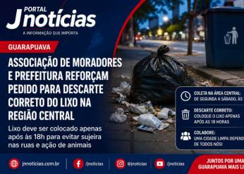 Associação de Moradores e Prefeitura reforçam pedido para descarte correto do lixo na região central de Guarapuava