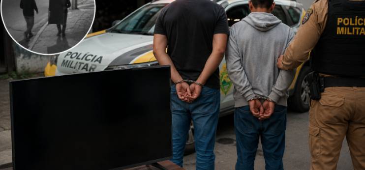 Arrombaram a casa, levaram a TV e foram traídos pelas próprias imagens: dupla acaba presa em Guarapuava