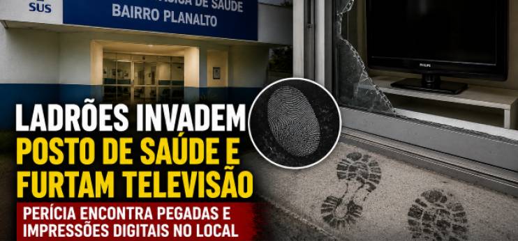 Criminosos invadem unidade de saúde e deixam rastros após furto em Pitanga