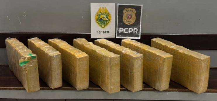 CHOQUE APREENDE MAIS DE 80 KG DE MACONHA NA PR-466 DURANTE OPERAÇÃO EM TURVO