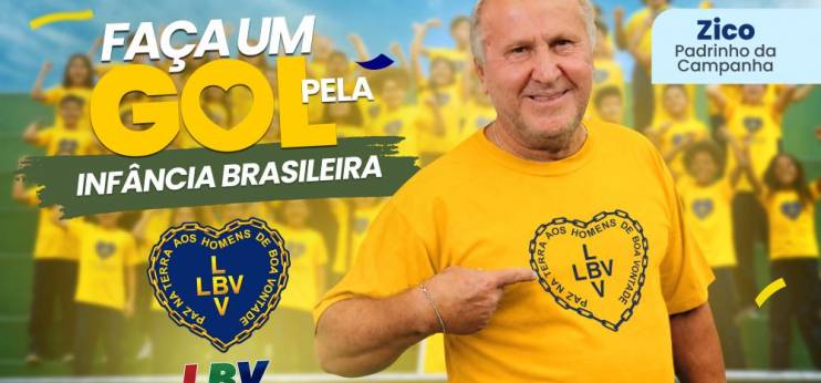 Zico entra em campo com a LBV em campanha pela infância brasileira