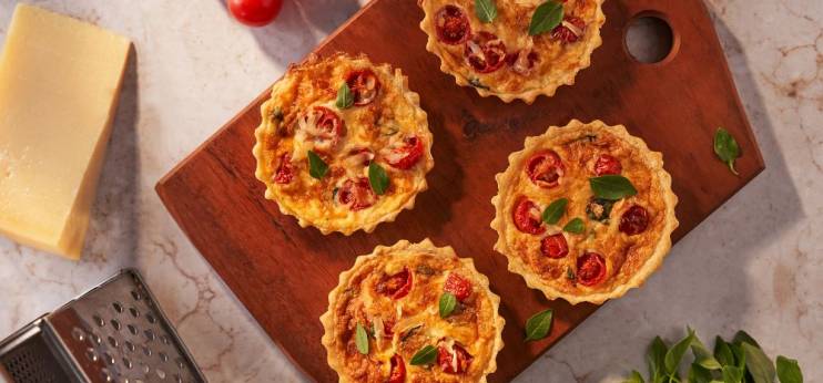 Receita de Mini Quiche Caprese