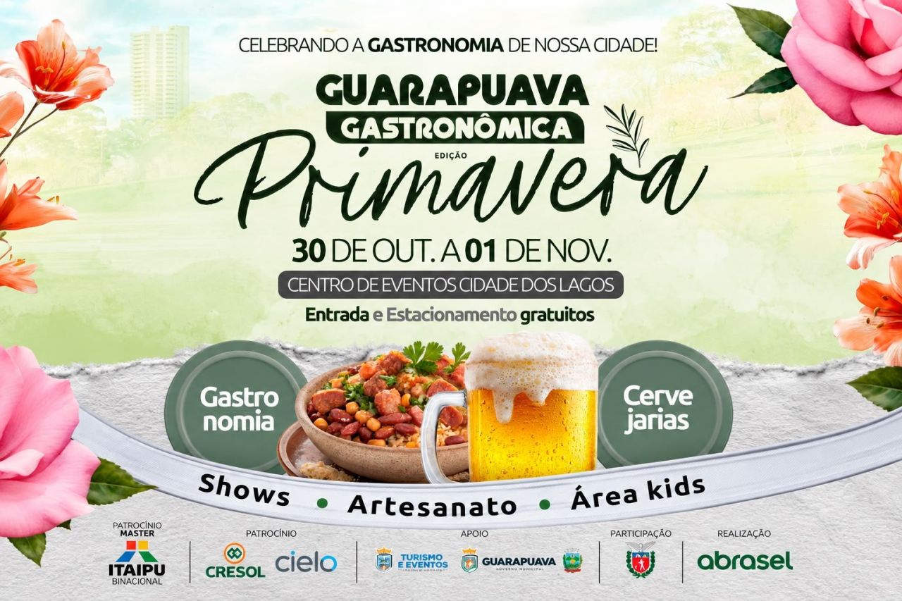 Guarapuava Gastronômica Edição Primavera celebra a diversidade de sabores e atrações 