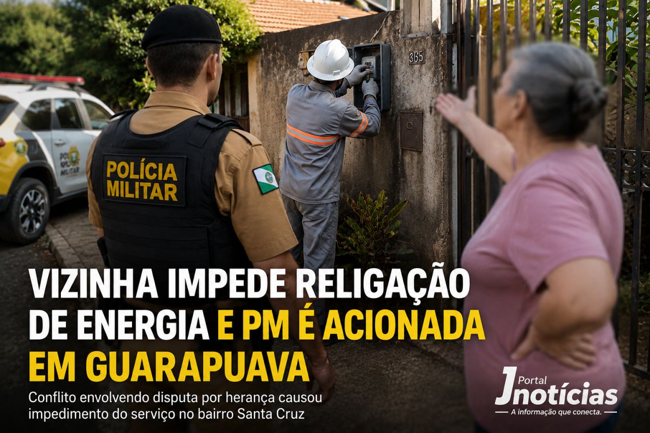 Vizinha impede religação de energia e mobiliza Polícia Militar em Guarapuava