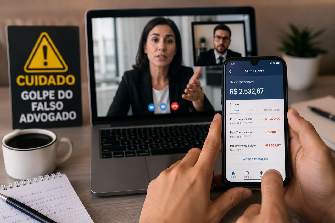 Golpe do falso advogado faz nova vítima em Prudentópolis; criminosos esvaziam contas durante videochamada