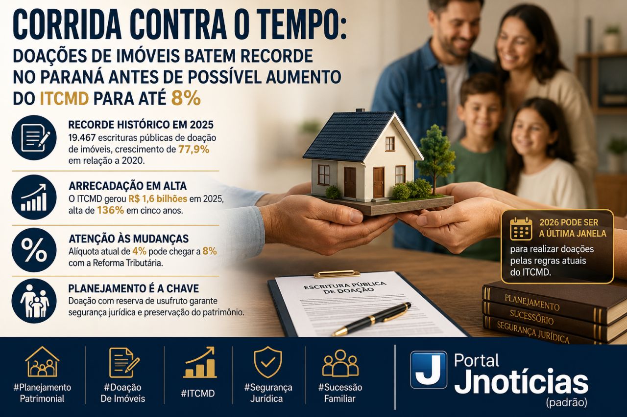 Paranaenses correm para doar imóveis antes de mudança que pode dobrar imposto