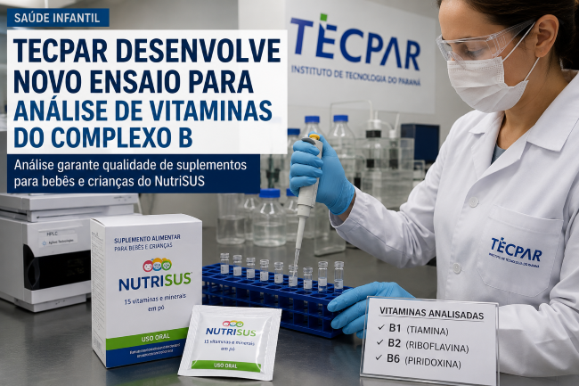 Tecpar inclui novo ensaio em portfólio para analisar suplemento alimentar infantil