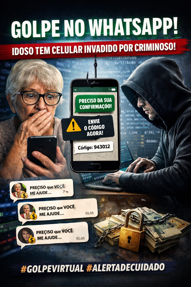 Golpe Virtual Faz Nova Vítima em Prudentópolis e Celular é “Sequestrado” Após Clique em Mensagem