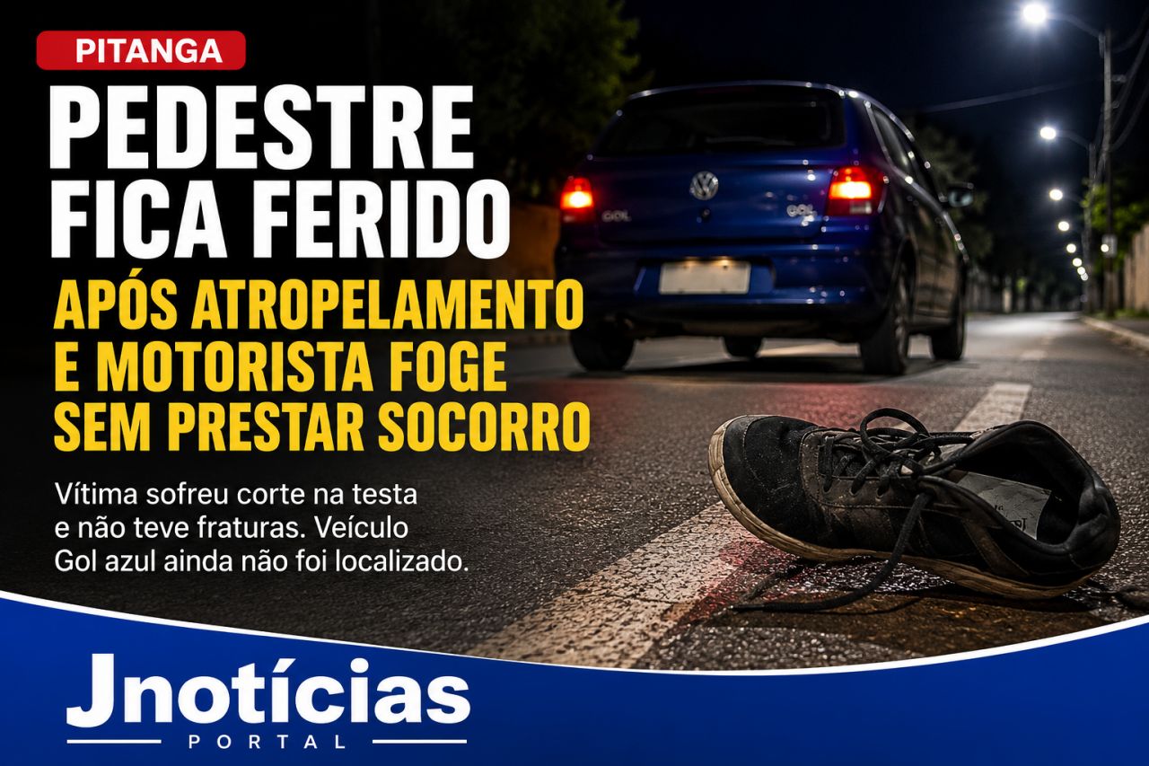 Pedestre fica ferido após atropelamento e motorista foge sem prestar socorro em Pitanga