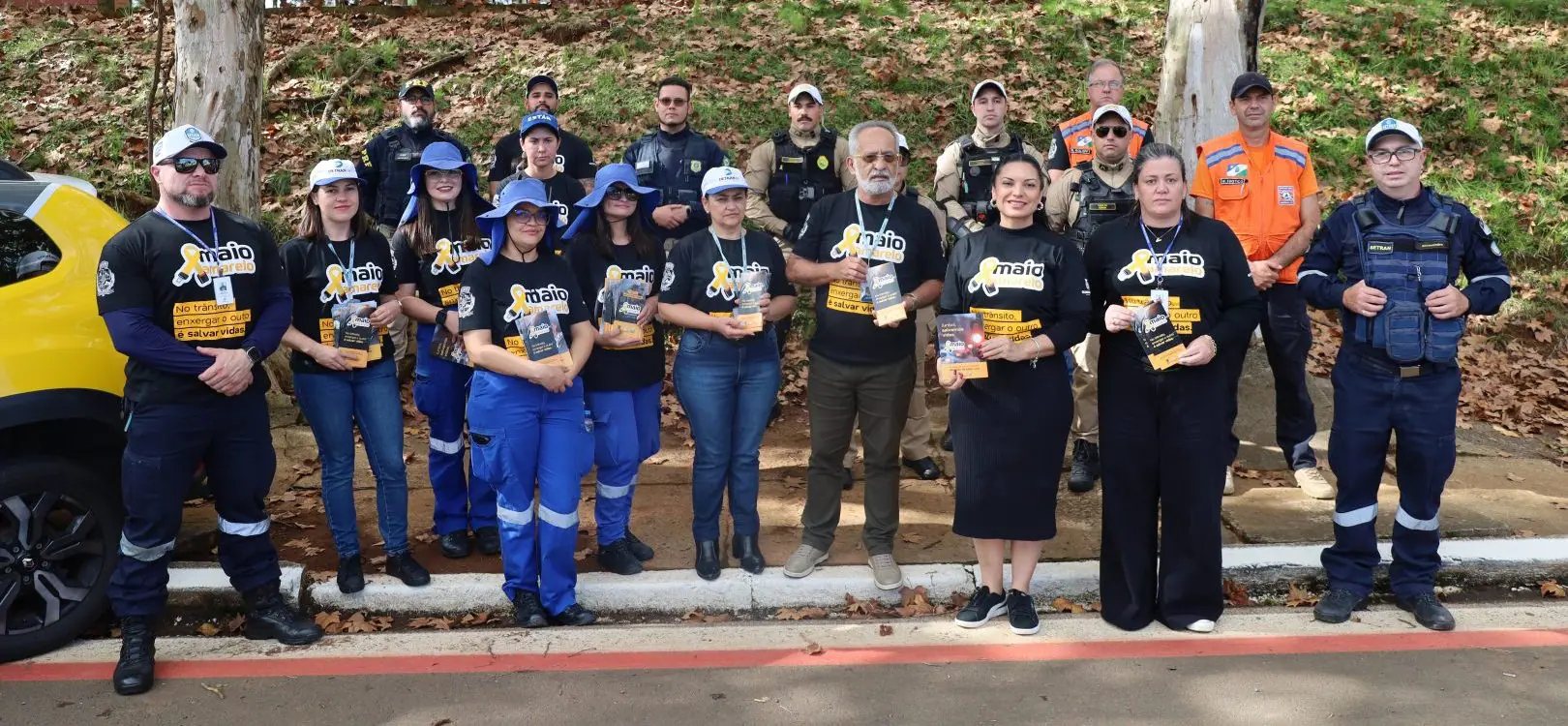 Blitz educativa marca início das ações do Maio Amarelo em Guarapuava