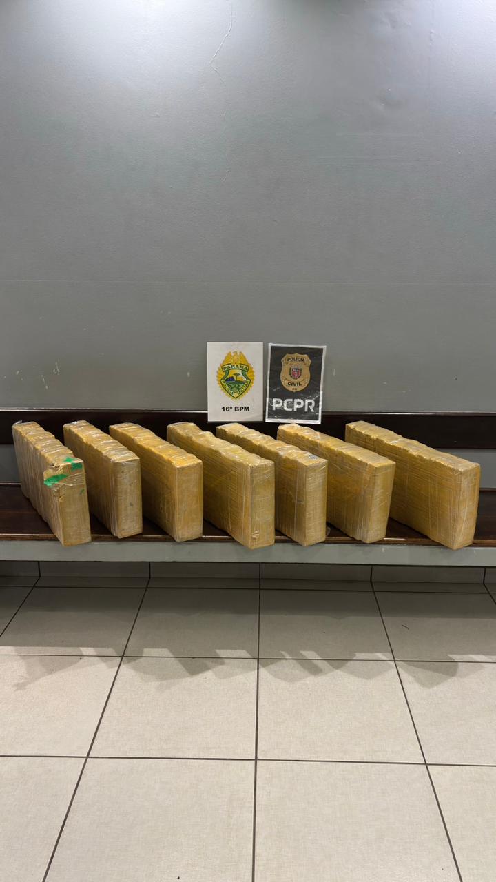 CHOQUE APREENDE MAIS DE 80 KG DE MACONHA NA PR-466 DURANTE OPERAÇÃO EM TURVO