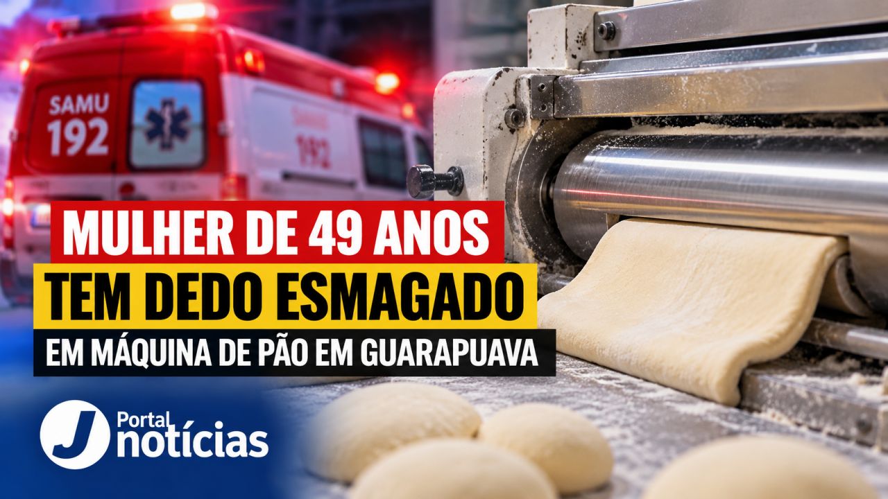 Mulher de 49 anos tem dedo esmagado em máquina de pão e mobiliza equipes de resgate em Guarapuava