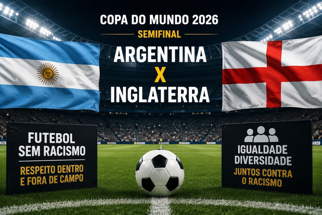 Argentina x Inglaterra: semifinal da Copa do Mundo também coloca combate ao racismo em evidência