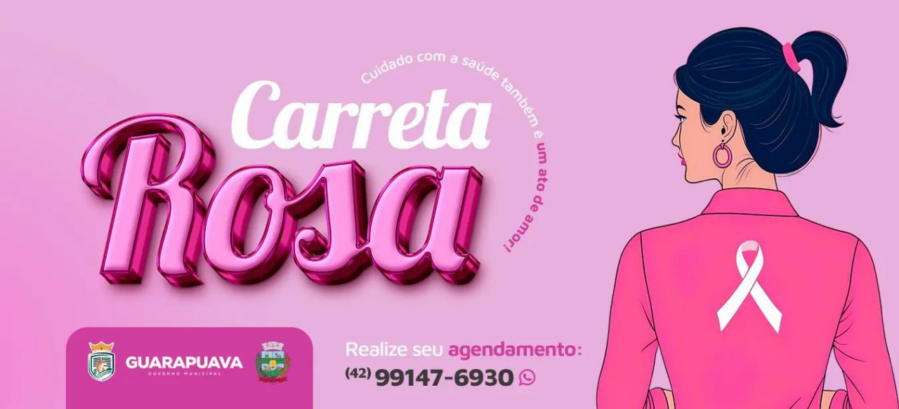 Carreta Rosa oferece exames preventivos gratuitos em Guarapuava a partir de terça-feira