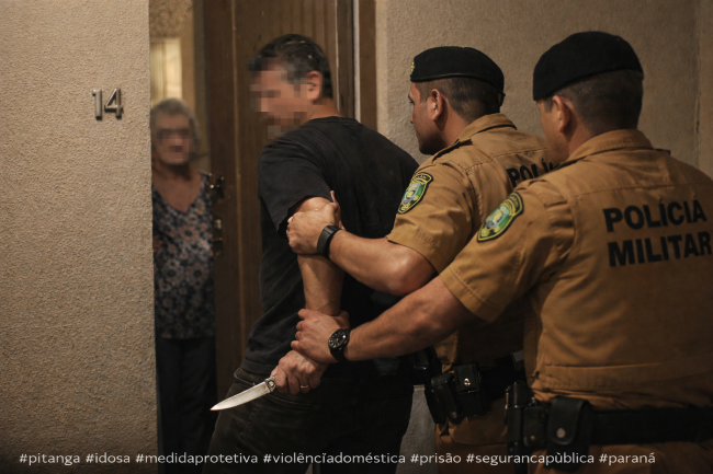 Idosa de 72 anos aciona polícia após ex tentar invadir apartamento com canivete em pitanga