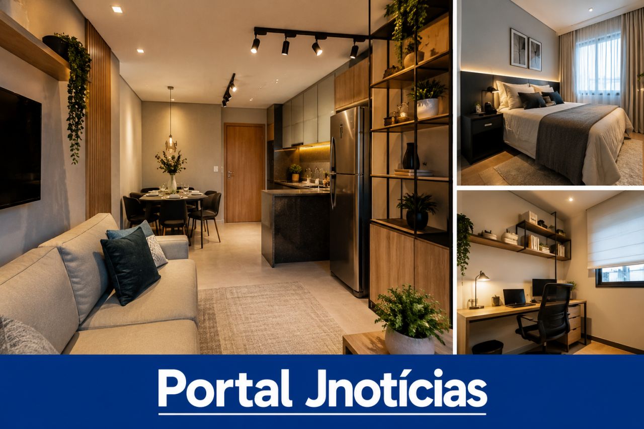 Tour por apartamento moderno destaca funcionalidade, conforto e integração dos ambientes