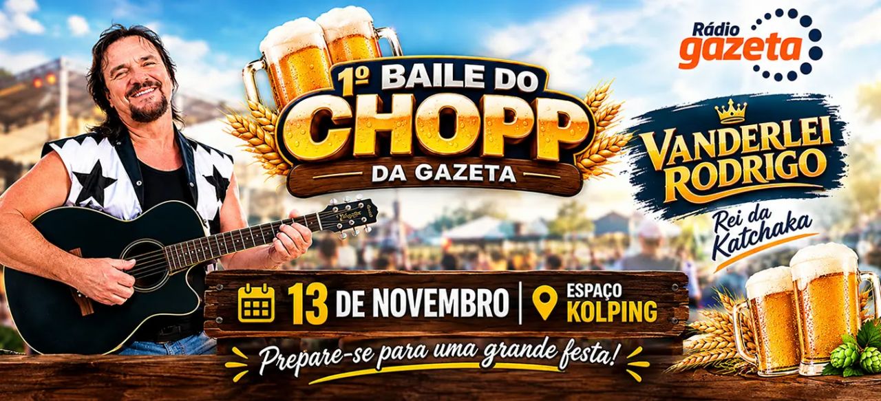 Guarapuava recebe o 1º Baile do Chopp com foco em solidariedade e música ao vivo