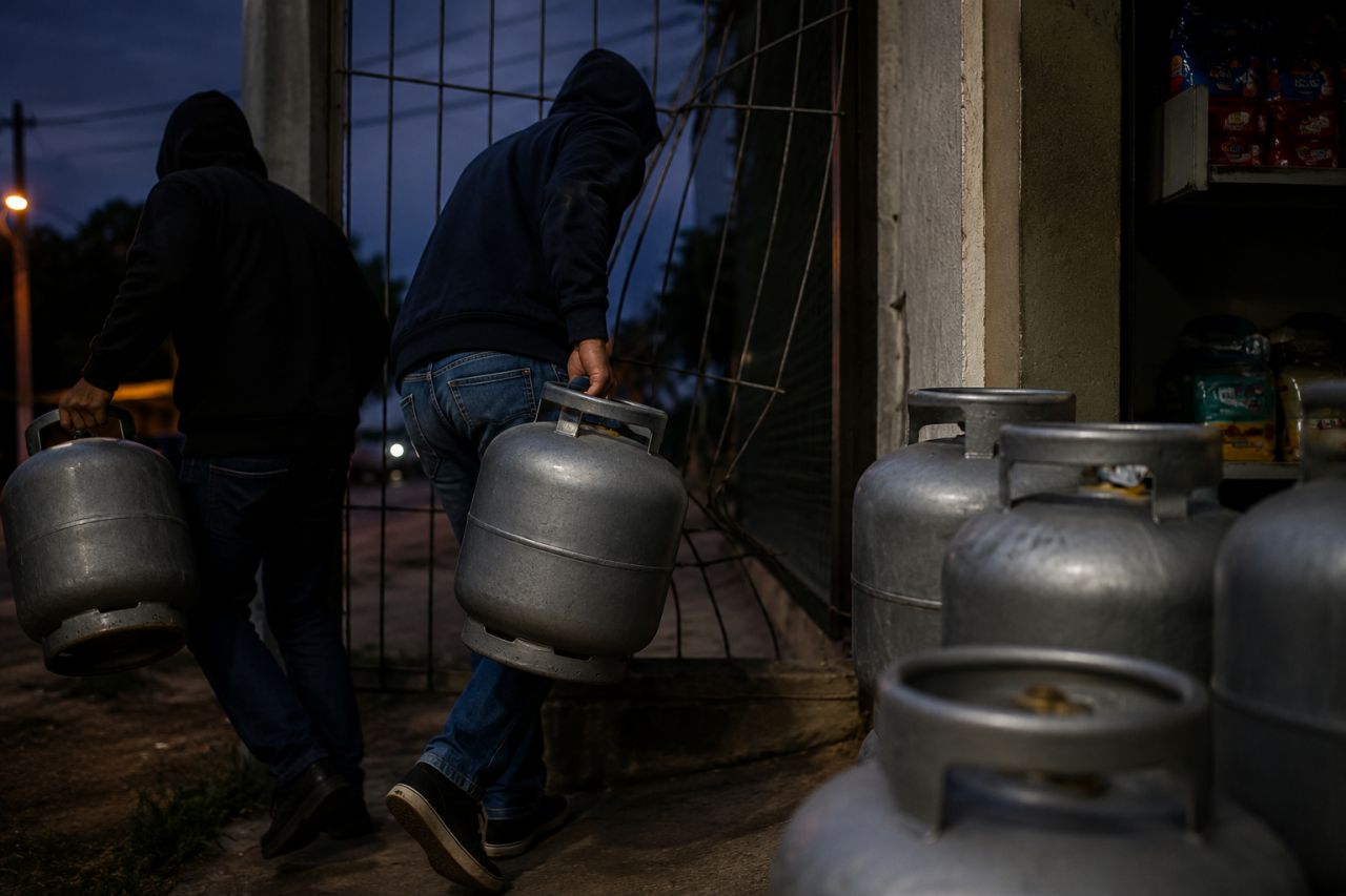 Criminosos invadem estabelecimento ao amanhecer e furtam botijões de gás em Guarapuava
