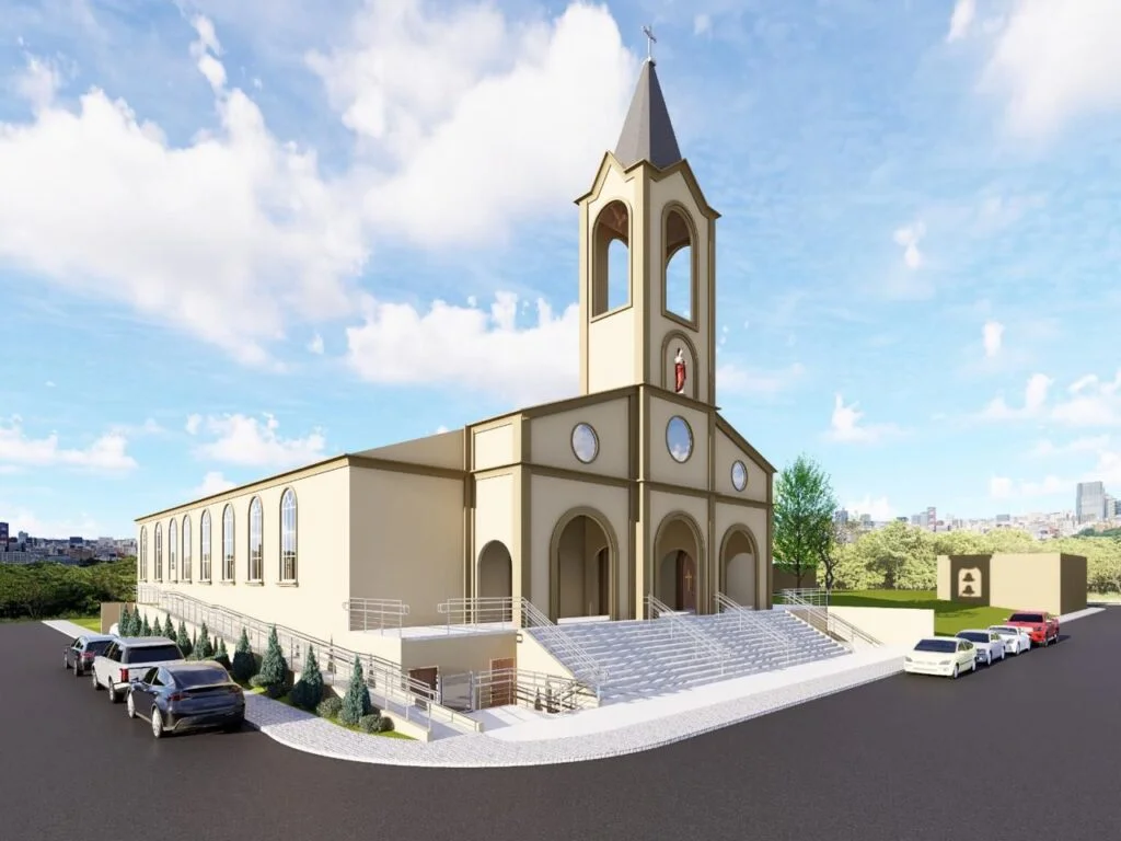 Nova Igreja Bom Jesus começa a ser construída para acolher crescimento da comunidade no Jardim Pérola do Oeste