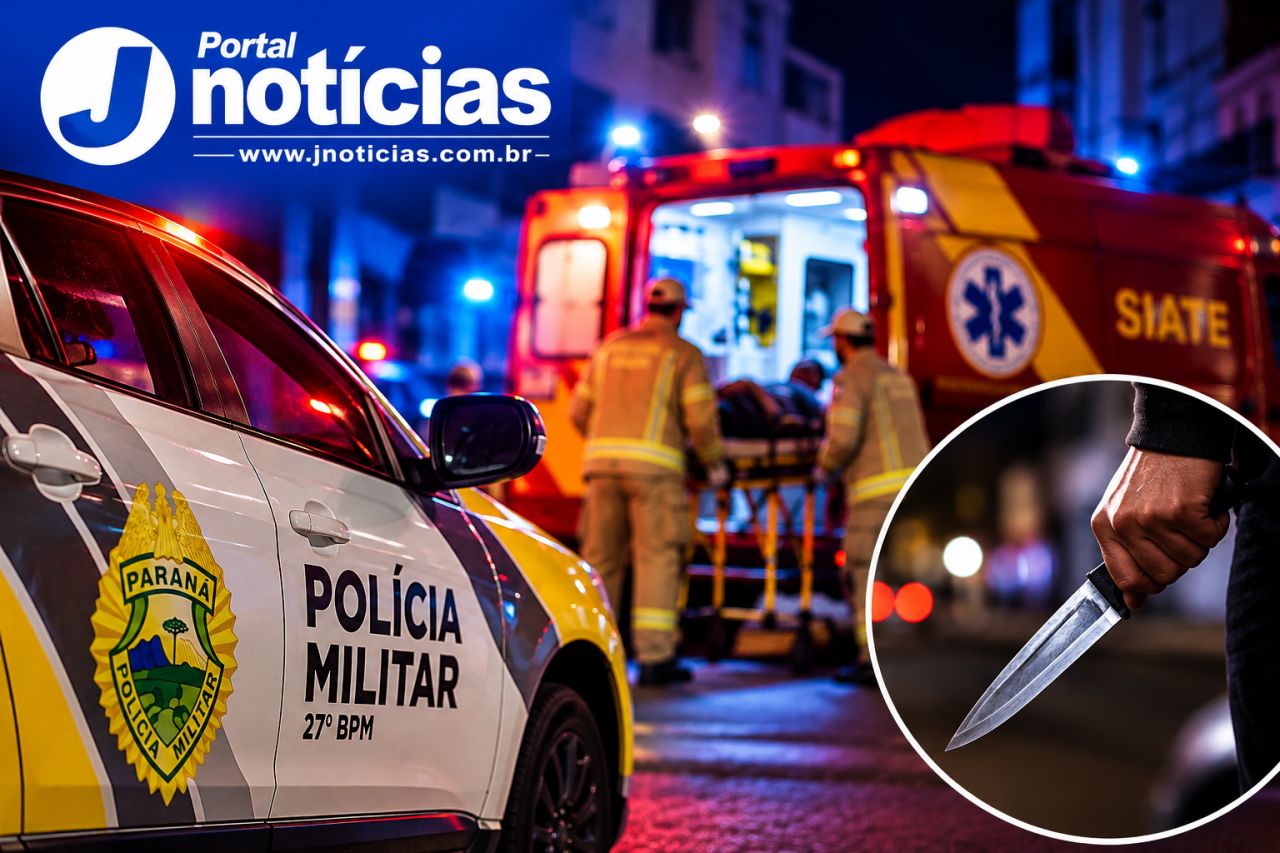 Mãe e filho de 15 anos são esfaqueados durante briga no Centro de Prudentópolis