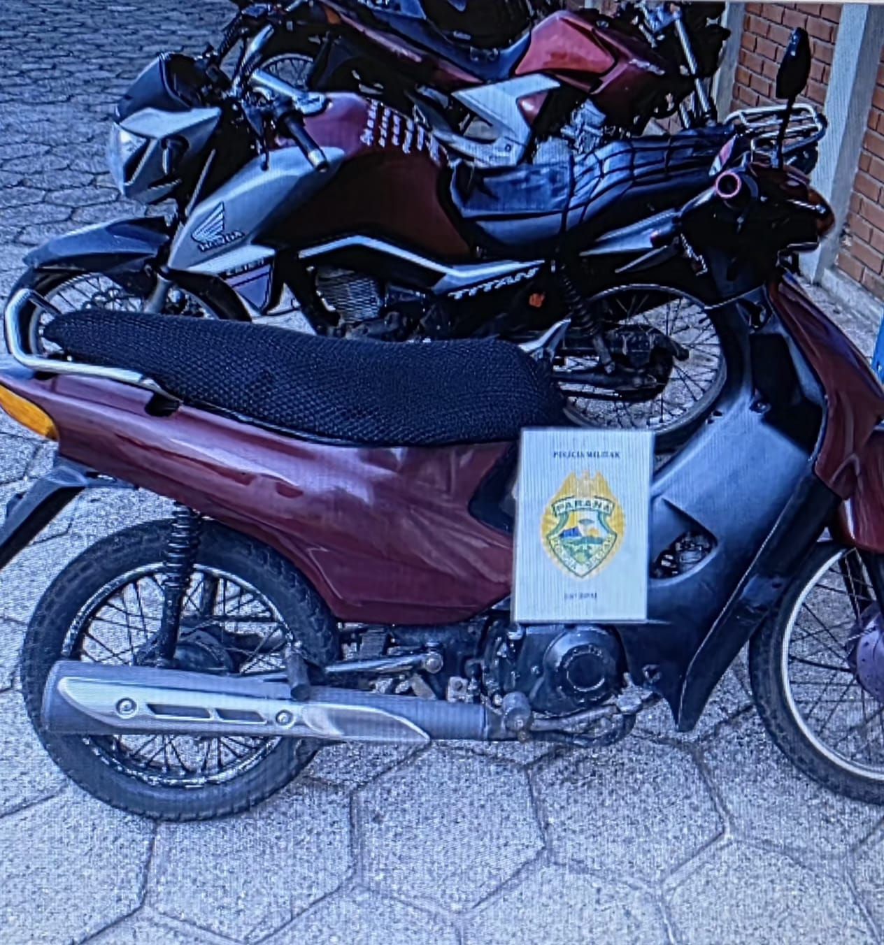 Moto sem placa e com chassi adulterado é apreendida no Centro de Guarapuava