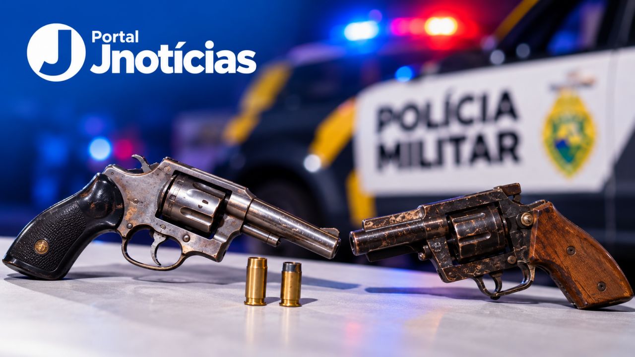 Polícia Militar apreende dois revólveres e prende dois homens no Morro Alto, em Guarapuava